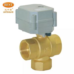 12V 24V DC 220V מיני C5303 פליז שליטה תלת כיוונית שסתום כדור מיקרו חשמלי שסתום כדור מים מפעיל חשמלי - Product Image 3