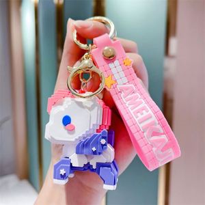 3D PVC Rubber Resin Unicorn Keychain Metal Accessories <b>Key</b> Ring Cartoon Doll Anime Keyrings Car Pendant <b>Key</b> <b>Chain</b> - Product Image 6