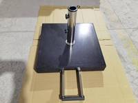 Base de parasol carrée en granit noir sur mesure, robuste, 20 kg, 50 kg, 60 kg, pour l'extérieur, le jardin, la terrasse