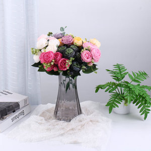 Modern Brilliantart - Ramos de Rosas Artificiales <span class=keywords><strong>Ross</strong></span> Stem de 26 Pulgadas, 2 Capullos de Flor, Tela/Plástico/Alambre de Hierro de Alta Calidad, Larga Duración - Product Image 5
