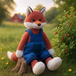 Peluche renard en coton moelleux et mignon, anti-stress, doublure en maille lavée, renard rouge de <span class=keywords><strong>dessin</strong></span> <span class=keywords><strong>animé</strong></span> doux, cadeau d'anniversaire pour enfants - Product Image 5