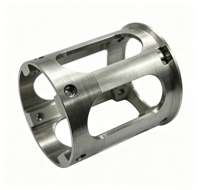 Support cylindrique creux en acier inoxydable usiné sur mesure par CNC avec finition polie pour fraisage de précision et équipement
