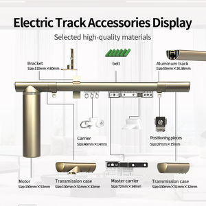 Combo de Motor y Riel en Forma de D KYOK Champagne Gold - Decoración Moderna y Lujosa para el Hogar - Product Image 3