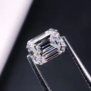 Diamanti di Moissanite con certificato GRA, pietre preziose sciolte, smeraldo VVS, colore D, taglio, commercio all'ingrosso, alta qualità