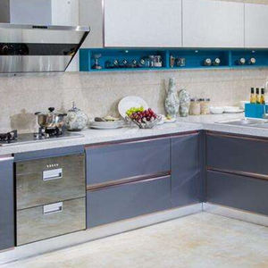 装饰豪华白色摇床pvc现代高光丙烯酸设计厨房橱柜套装中国制造 - Product Image 4