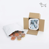 Emballage d'isolation biodégradable pour la livraison de nourriture - Pochette 100% biodégradable personnalisée pour la livraison en chaîne du froid