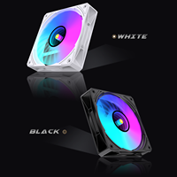 Lovingcool Gaming PC Case Ventilateur de refroidissement ARGB Miroir Design Armoire de bureau Refroidisseur Ventilateur Gaming PC 120 mm Ventilateur de refroidissement à l'air pour PC