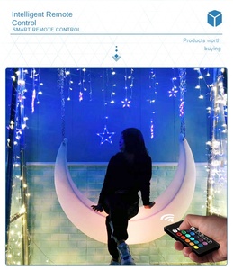 Silla con Luz LED de Luna, Diseño Moderno, Columpio de Luna Impermeable para Exteriores, para Parque, Patio y Casa de Huéspedes, Material Plástico - Product Image 5