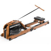 Venta al por mayor profesional de calidad duradera Cardio Training Gym Fitness Power Equipment agua de madera y máquina de remo magnética