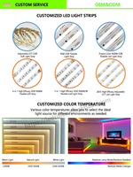 Bande lumineuse LED COB RGBW intelligente 5050, haute qualité, étanche, contrôle Wi-Fi, commande vocale, blanc chaud, 12V, certifiée ROHS