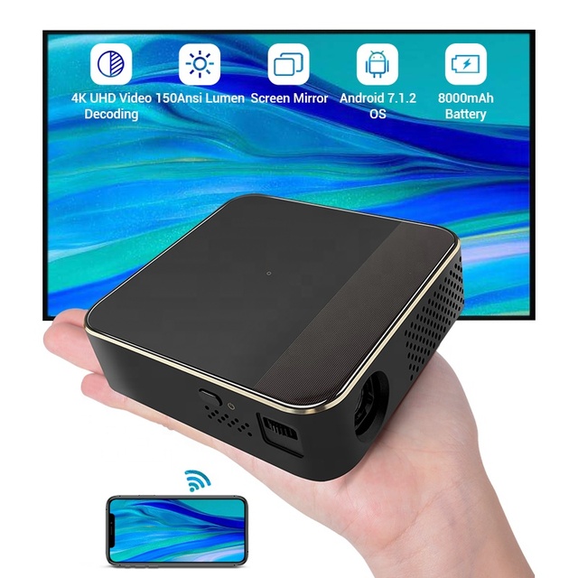 Hotack Mini Pocket DLP Home Android Wi-Fi Smart Led Portable Projector Home Theater Projectors