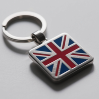 Vente en gros d'usine : Porte-clés en alliage de zinc métallique, personnalisés avec logo drapeau national 2D 3D, porte-clés émaillés sur mesure
