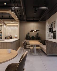 Mostrador Personalizado para Cafetería |   Cafetería con Barra de Acero Inoxidable y Madera |   Soluciones Completas de Diseño y Decoración para Tiendas, Mostrador de Café - Product Image 5