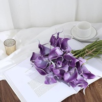 Bunga Calla Lily Buatan dalam Berbagai Warna dengan Sentuhan Realistis untuk Dekorasi Bunga Pernikahan Kantor Rumah & Dapur