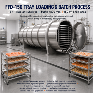 Máquina Industrial de Secado por Congelación de Alimentos para Procesamiento de Comidas Preparadas FFD-150, Aprox. 150 m² Lote de 1500 kg - Product Image 4