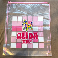 Grand sac à cordon écologique personnalisé sacs en plastique poly d'emballage de cordon sac pour vêtements