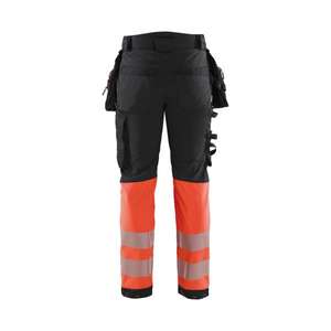 BLAKLADER - 182125139955C60 Hi-vis Softshell <b>trousers</b> <b>Black</b>/Red - EAN 7330509879276 HI-VIS <b>WORKWEAR</b> - Product Image 2