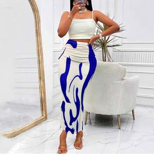 I-0693 Factory Direct Wholesale Natural Waist Slim Casual Chiffon <b>Summer</b> Fishtail Pencil <b>Skirt</b> <b>Ladies</b> Dress - Product Image 3