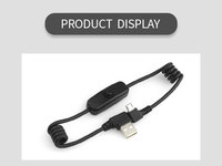 Câble USB A vers USB C de longueur personnalisée interrupteur gradateur gaine en PVC de 1m contrôleur d'alimentation pour téléphone portable blindage de tresse pour ordinateur