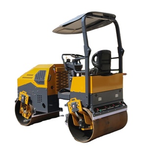 Rouleau compresseur hydraulique à double tambour de 3 tonnes, à vibration, avec entretien facile - Product Image 1