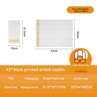 Serviette en papier Airlaid SOTON avec logo personnalisé, sensation de tissu, avec poche, serviette à main, sensation de lin, serviette en papier Airlaid personnalisée, serviettes en papier vierges en bois