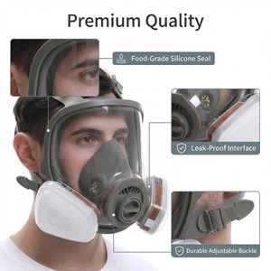 Silicone <strong>Respirator</strong> Facepiece Full Facepiece <strong>Respirator</strong> Paint Safety HEPA Chemical <strong>Mask</strong> Industrial Full Face Gas <strong>Mask</strong> - Product Image 6