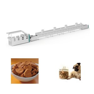 Yeni Otomatik PLC Paslanmaz Çelik 304 Evcil Hayvan Bisküvisi Kuş Köpek Ödül Mamaları Kemik Şeklinde Kurabiye İşleme Makinesi Hattı - Product Image 5