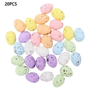 3*4cm Colorful Foam Easter Egg DIY Crafts Decorations For Bird's Nest Easter Decoration Painted Easter Eggs Toy Gift For Kids
