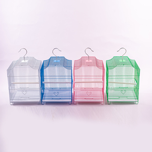 Portable Hanging Bird Cage Multi-color Wire Cage with <b>Hook</b> for Home & Travel Small Birds - Product Image 3