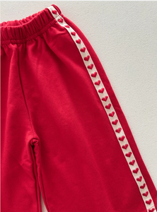 Groothandel baby- en peuterbroeken voor jongens en meisjes met hartvormige zijstreep, wijde pijpen, voor kinderen - Product Image 3