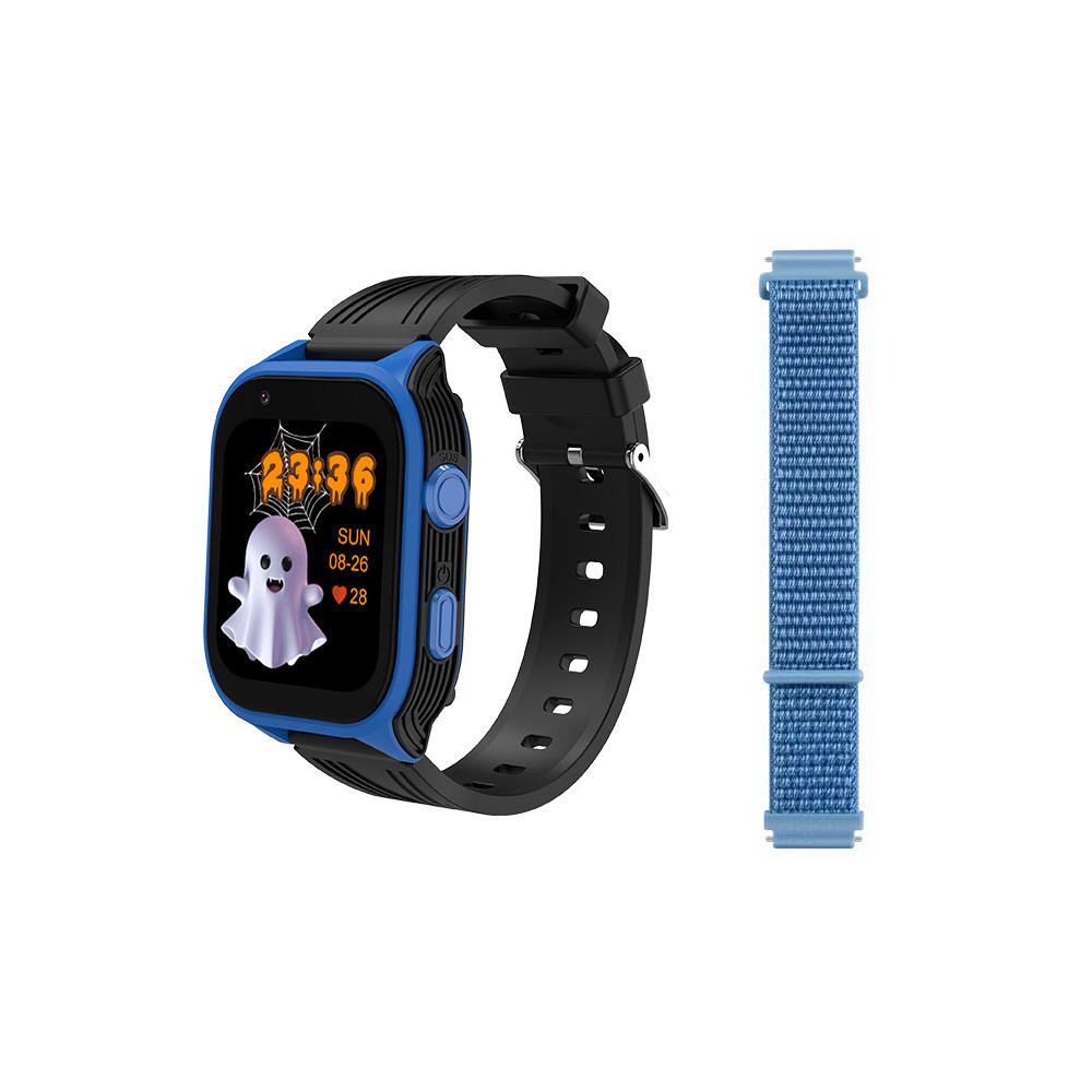 Blue watch with additional strap