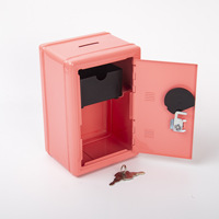 Mini coffre-fort créatif en fer avec mot de passe long et code de verrouillage, boîte de rangement pour clés et monnaie, modèle Poly Hardware, pour l'exportation