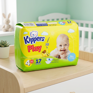 Baby Diapers Tape Size 4 <b>Mini</b> 17 <b>Pcs</b> Soft Disposable Dry Surface High Absorbency Leak Guard Breathable Kippers - Product Image 2