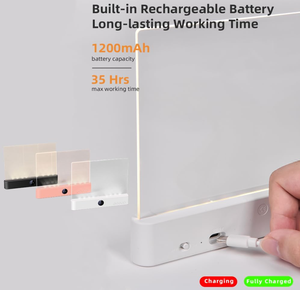 ไฟกลางคืน 2 in 1, ปรับอุณหภูมิสีได้ 3 ระดับ & ปรับความสว่างแบบไร้ขั้นตอน, ไฟอ่านหนังสือแบบชาร์จ USB พร้อมตัวตั้งเวลาสำหรับอ่านหนังสือตอนกลางคืน - Product Image 3