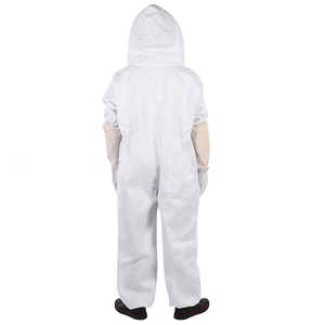 การเลี้ยงผึ้ง Beeware หนาสีขาวพื้นที่ชุดหนึ่งชิ้นผึ้งสูทและหนังแกะถุงมือสูท - Product Image 5