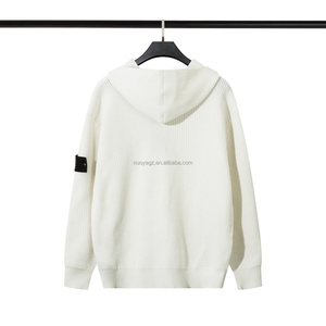 Suéter de Punto con Capucha y Cremallera ST* de Invierno, con Logotipo Bordado, Suéter Informal de Algodón Puro para Hombre <span class=keywords><strong>SLAND</strong></span> - Product Image 5