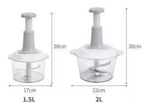 Bán nóng nhựa thép không gỉ nhà bếp 1.5L/2L PP hành tây Veggie rau Slicer Cutter Hướng dẫn sử dụng đẩy tay thịt <span class=keywords><strong>Chopper</strong></span> - Product Image 5