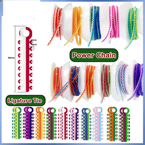 Ligature élastique orthodontique dentaire anneaux élastiques pour accolades dentaires anneau de ligature double couleur élastomère - Product Image 2