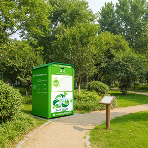 Bac de recyclage de vêtements usagés, bac de don de vêtements, bac à cartons usagés, <span class=keywords><strong>casier</strong></span> à colis en acier galvanisé sur pied - Product Image 3