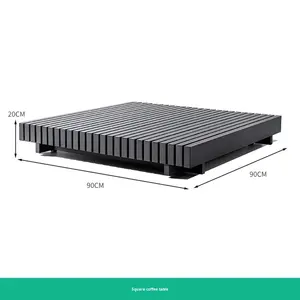 Ensemble de canapés de jardin modernes de luxe léger avec structure en teck, imperméable et résistant au soleil, pour cour, hôtel, villa, <span class=keywords><strong>terrasse</strong></span> - Product Image 2