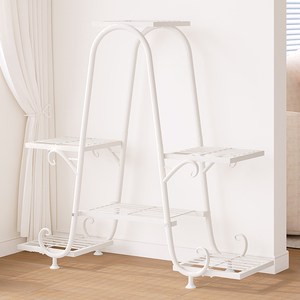 Support de plantes moderne en fer forgé multi-niveaux, étagère à fleurs sur pied pour balcon intérieur, rangement pour maison, jardin et salon - Product Image 6