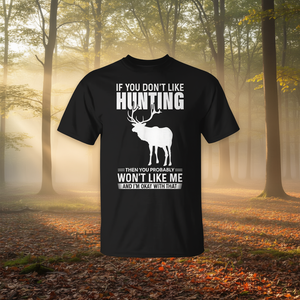 Si no te gusta la caza, no te gustará yo, camiseta negra unisex, talla para adultos - Product Image 3