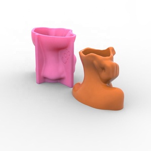 Molde de silicona para maceta de cara y mejillas, soporte de E-0001, para plantas en maceta, pegamento para hormigón de yeso - Product Image 4