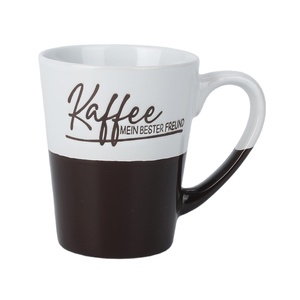 แก้วเซรามิคพิมพ์ลายตัวอักษรแบบเยอรมัน กาแฟคือเพื่อนที่ดีที่สุดของฉัน แก้วกาแฟเคลือบสองสี ของขวัญวันเกิดวันหยุด - Product Image 3