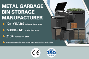 KD cấu trúc Wheelie bin lưu trữ chất thải ngoài trời Thùng rác Thùng rác - Product Image 6