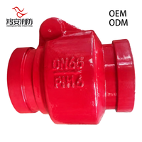Clapet anti-retour à extrémité rainurée en fonte ductile DN100 4 pouces PN16 pour système d'alimentation en eau d'incendie - Usine OEM HONGAN
