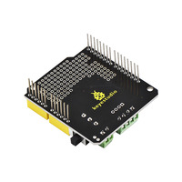 Modul Shield Keyestudio L298P dengan Sakelar Daya, Peningkatan untuk Arduino UNoR3, Papan Pengontrol Motor