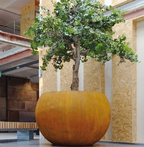 Maceta de jardín Popular en Europa, esferas geométricas para exteriores, globo de acero Corten, macetas para árboles, bloque de jardín, decoración verde - Product Image 6