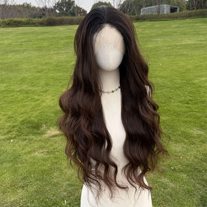 2025 caldo 26 pollici biondo nero tubo dritto parrucche anteriori per le signore acconciatura naturale trasparente seta onda diritta SM9865 - Product Image 4