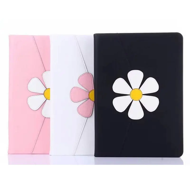 2021 For iPad 10.2 Case Cover Flower PU Leather Flip Book Style Protective For iPad Case Cover